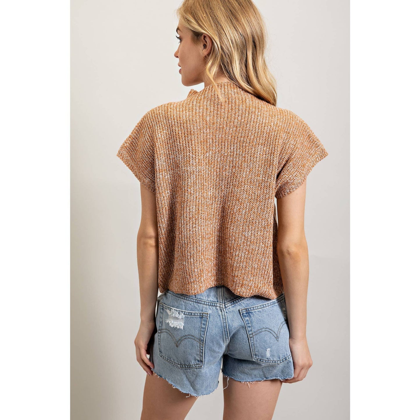 RIB-KNIT SWEATER TOP
