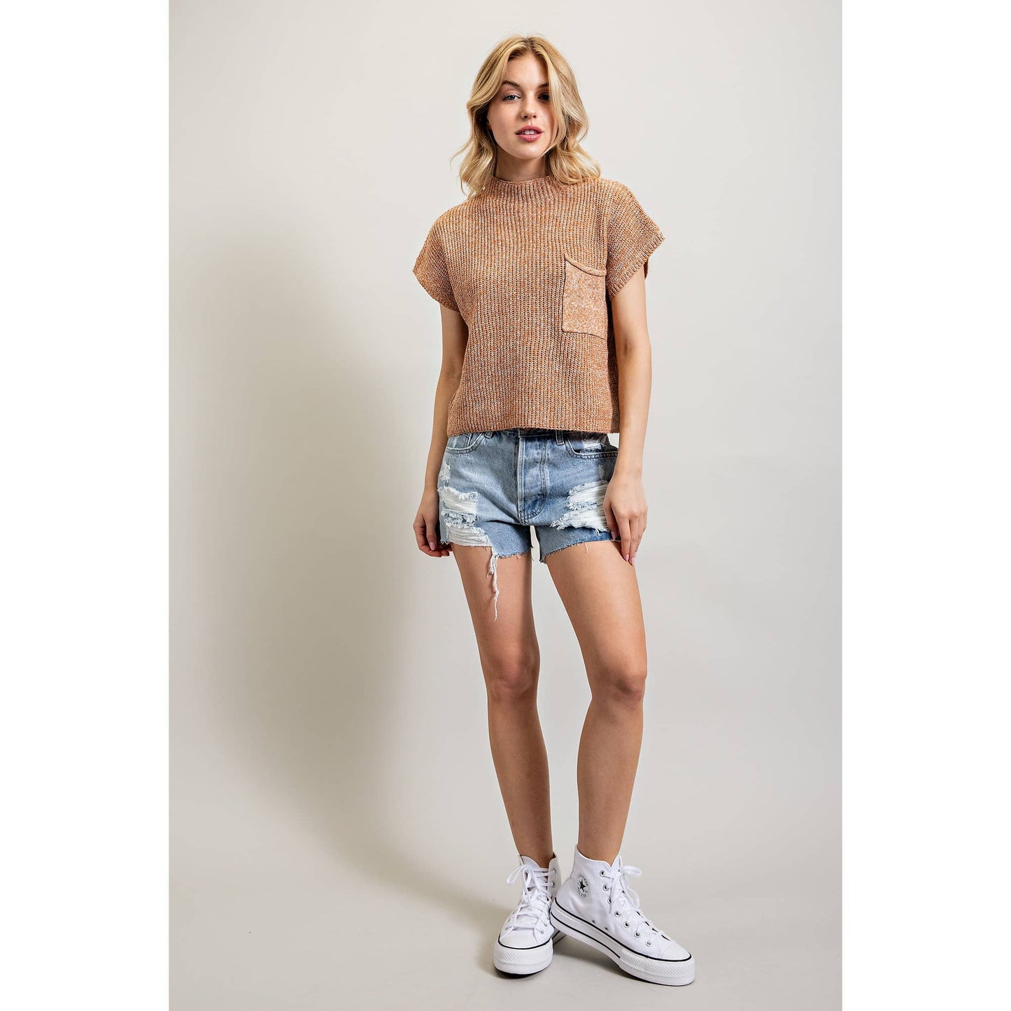 RIB-KNIT SWEATER TOP