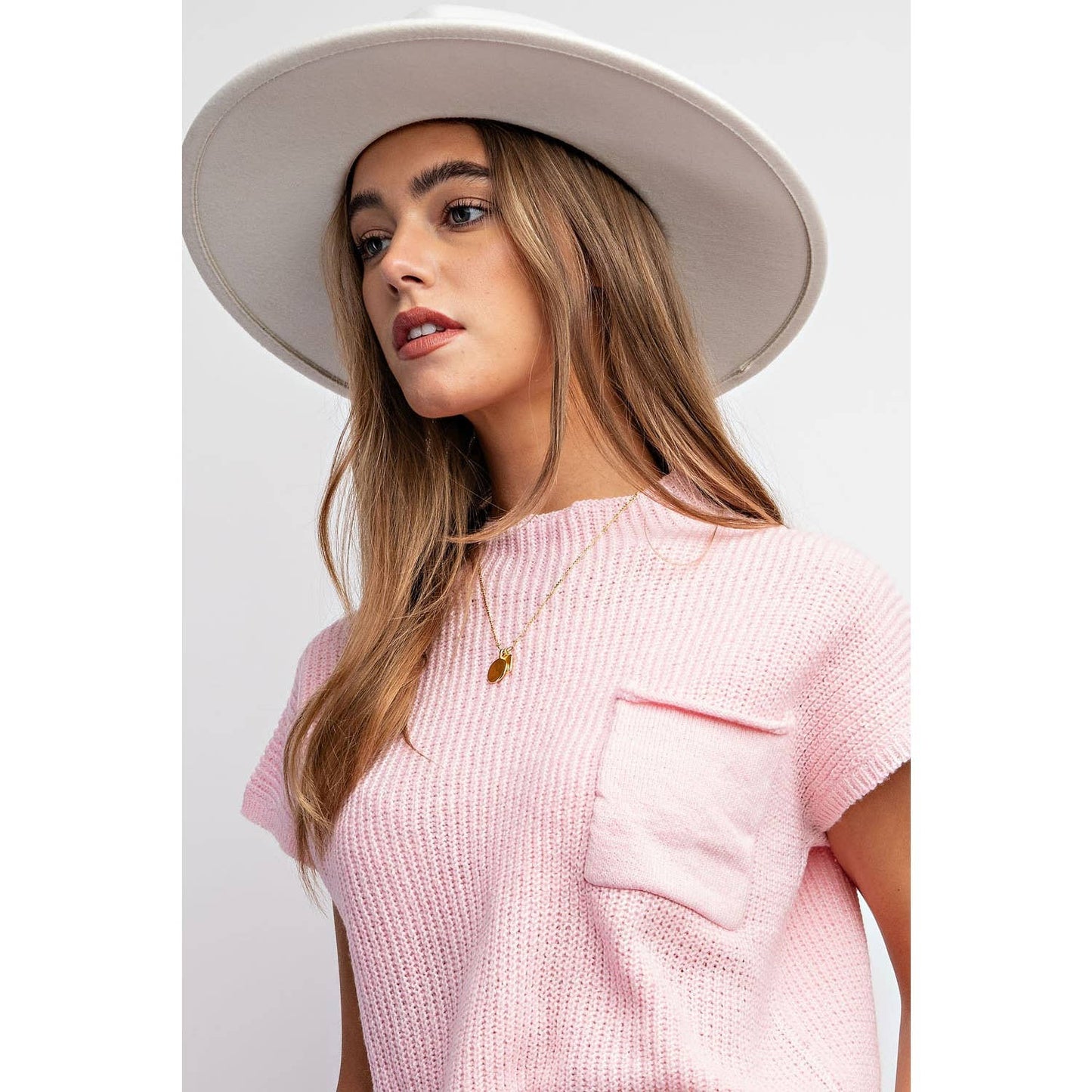 RIB-KNIT SWEATER TOP