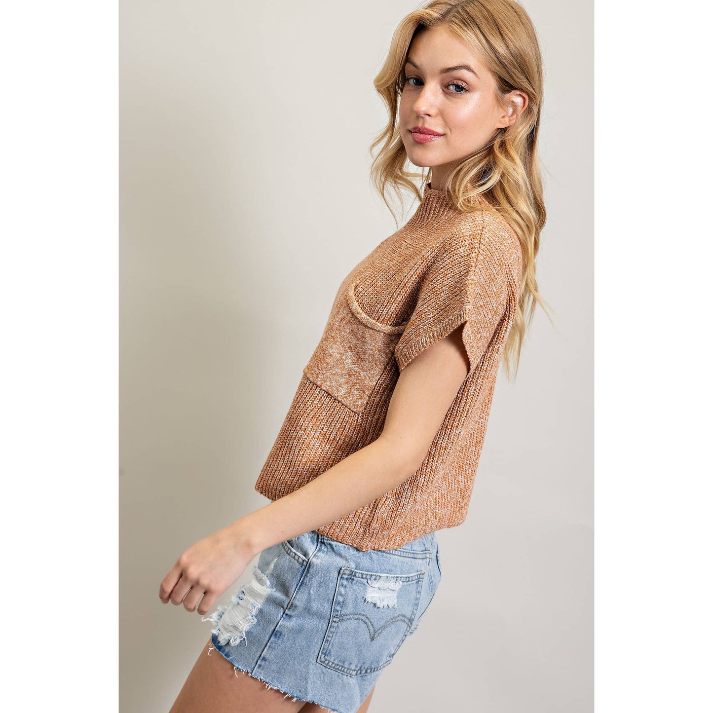 RIB-KNIT SWEATER TOP