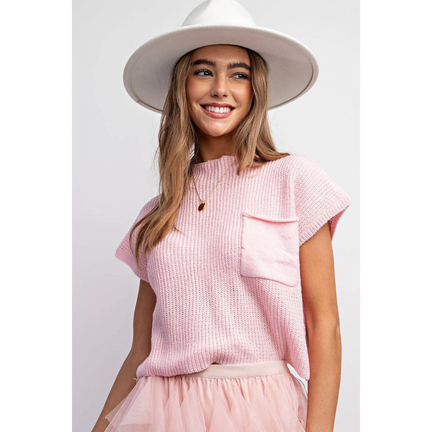 RIB-KNIT SWEATER TOP